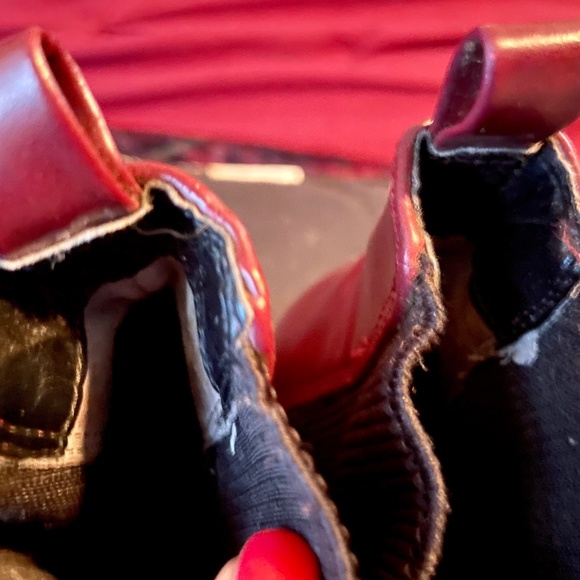 Burgundy and Black Booties - Picture 5 of 5